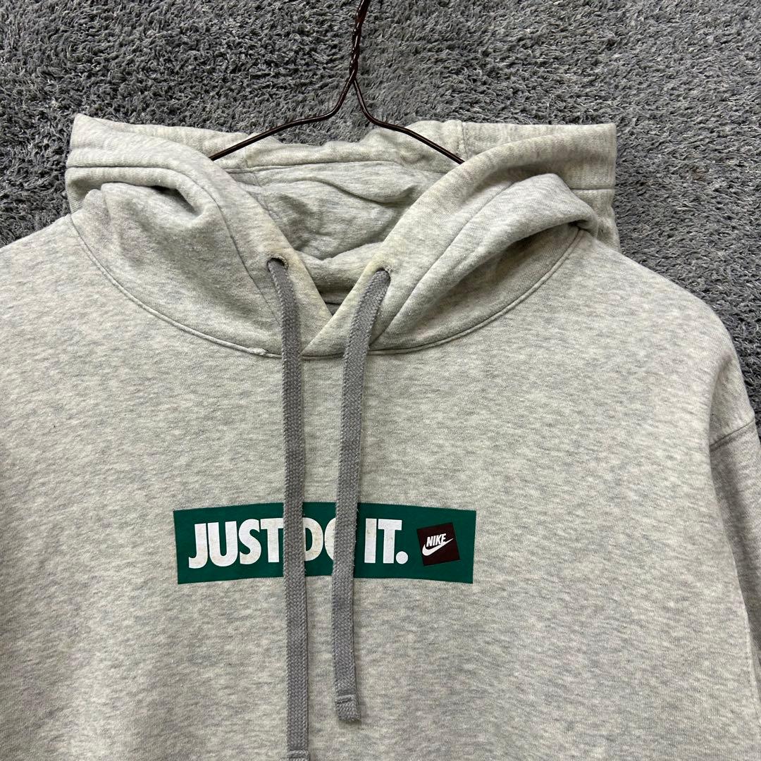 【F133】 NIKE パーカー サイズM グレー 灰色 画像4