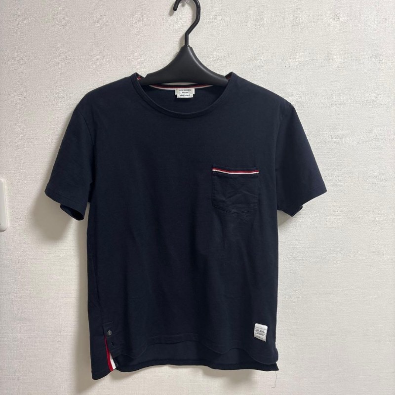 THOM BROWNE トムブラウン ポケットTシャツ ネイビー サイズ2