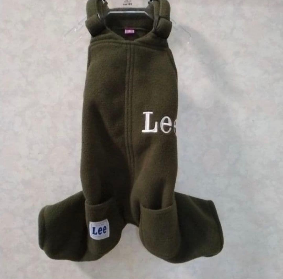 Lee ペットパラダイス 犬用つなぎ フリース カーキ