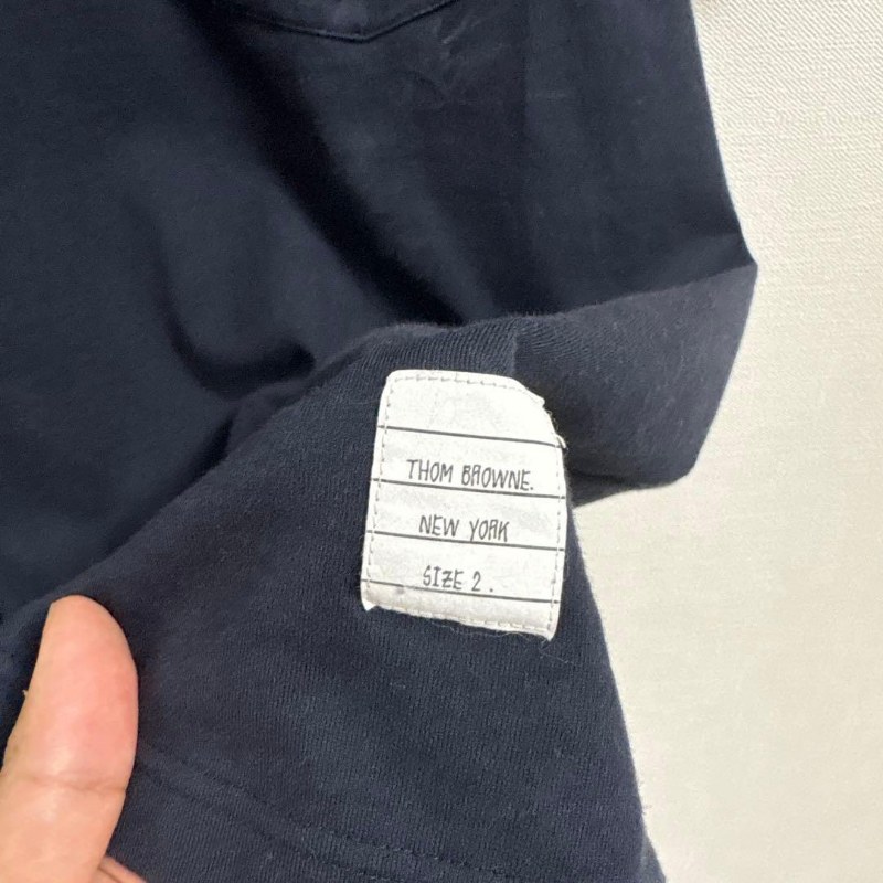 THOM BROWNE トムブラウン ポケットTシャツ ネイビー サイズ2 画像2