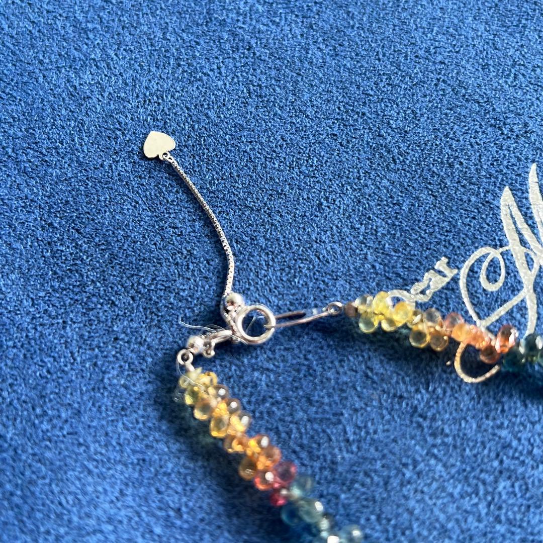 極美品✨ マルチカラーサファイア ネックレス K18WG ホワイトゴールド 12 画像4