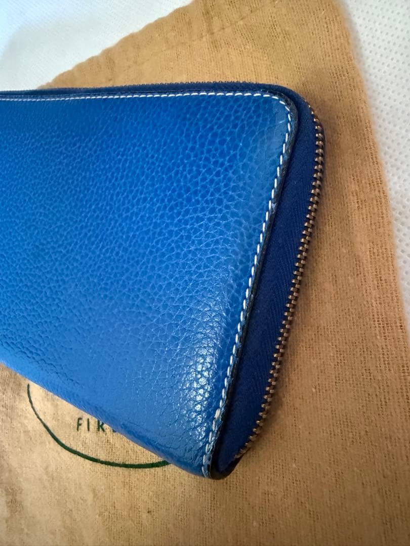 シセイ cisei P0967 LD ZIP LONG WALLET BLUE 画像3