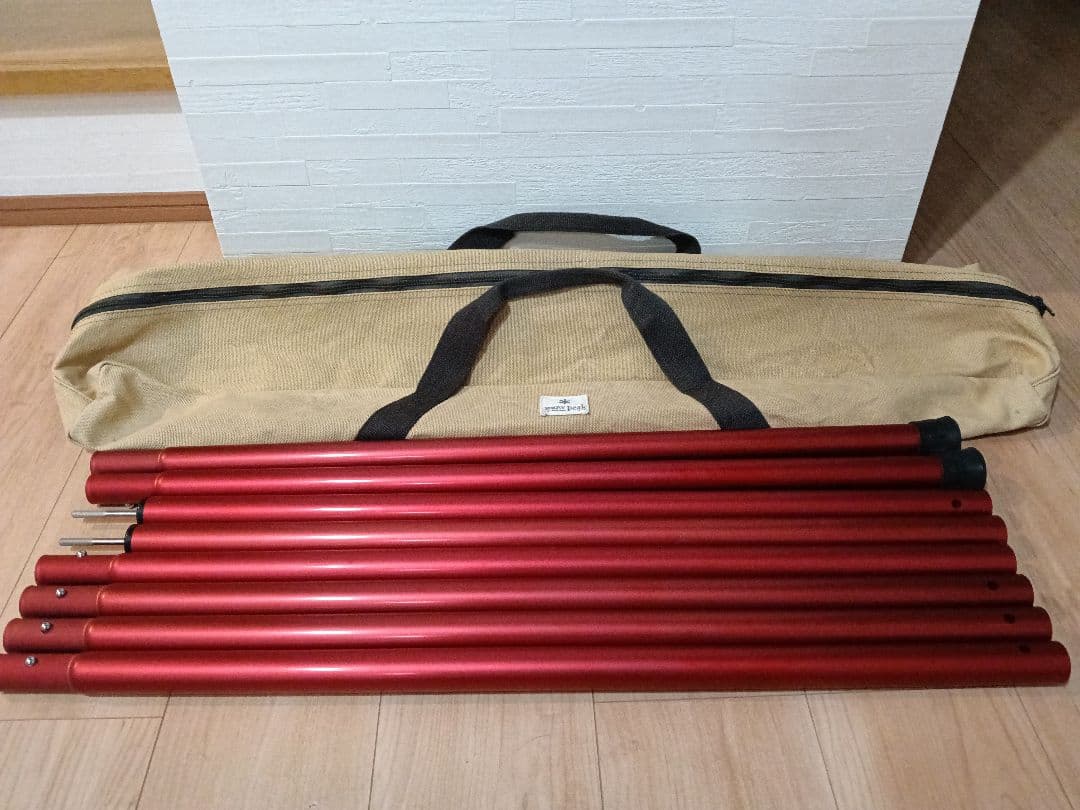 【美品】スノーピーク ウイングポールレッド 280cm ポールキャリングケース付 画像2
