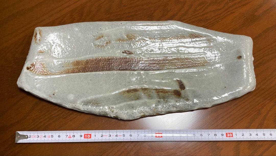 瀬戸焼 長皿 約32cm 手作り 和食器 盛皿 焼き魚・刺身に 画像3