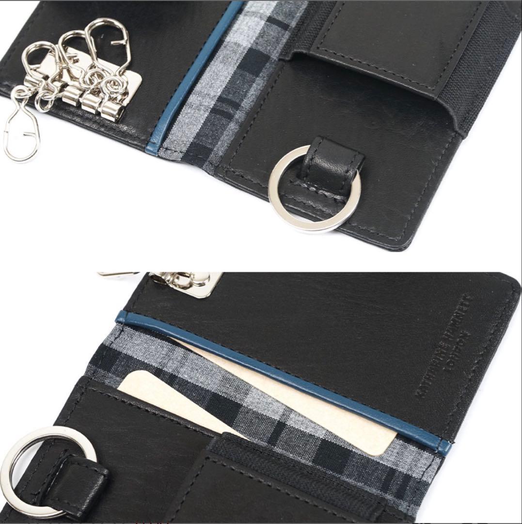 【新品未使用】キャサリンハムネット キーケース SOFT 本革 箱付 黒 画像4