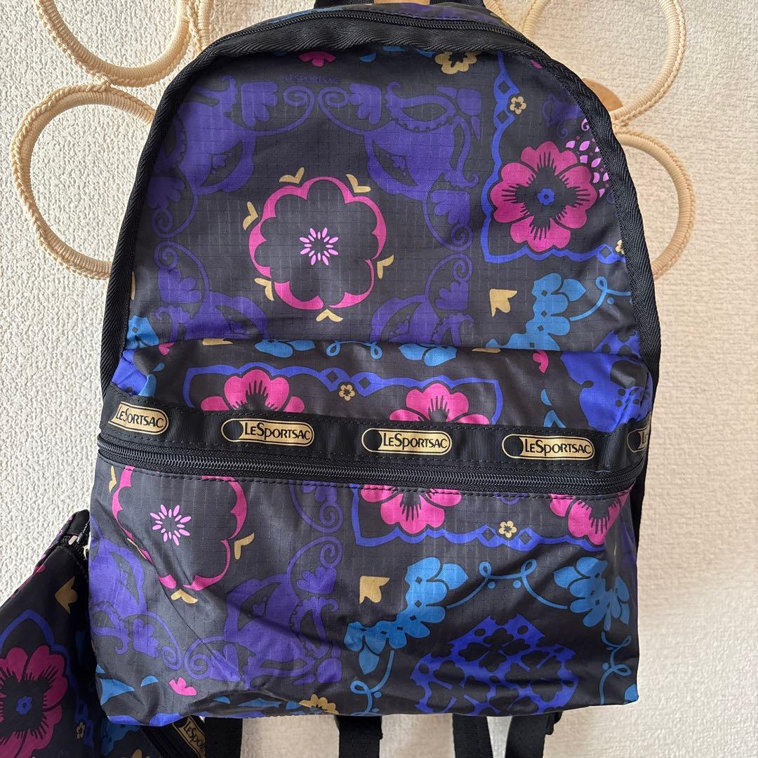レスポートサック 花柄 リュック バックパック ハワイアン エキゾチック ポーチ 画像3