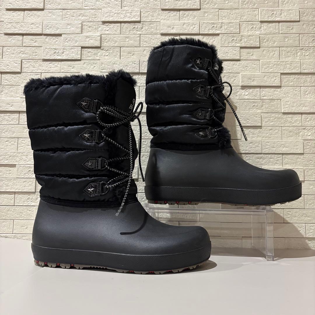 Hawkins ホーキンススポーツ ボア スノーブーツ 黒 22.5〜23cm 画像3