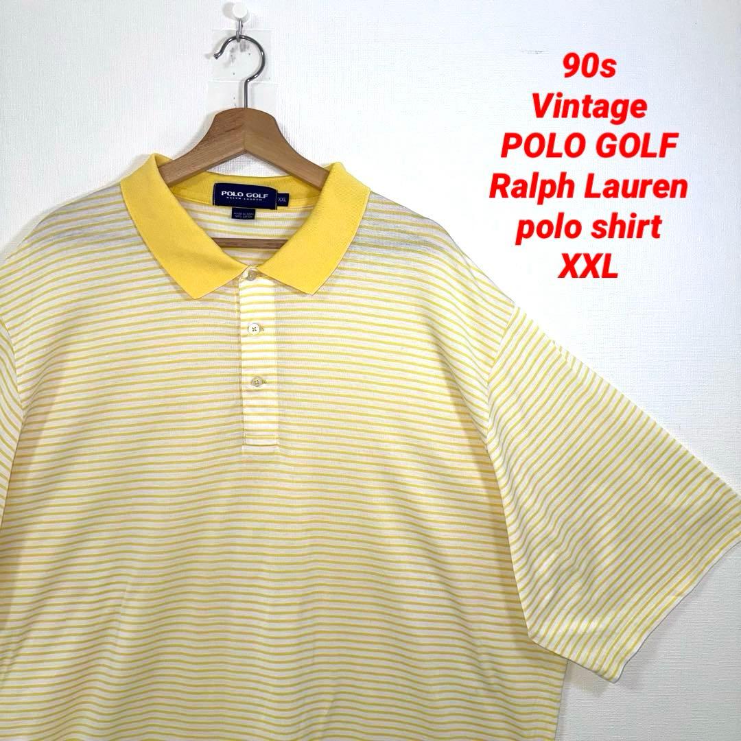 90svintage ラルフローレン ポロゴルフ ボーダー ポロシャツ XXL