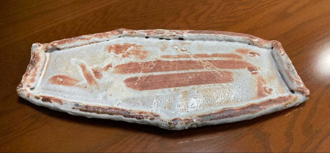 瀬戸焼 長皿 約32cm 手作り 和食器 盛皿 焼き魚・刺身に 画像2