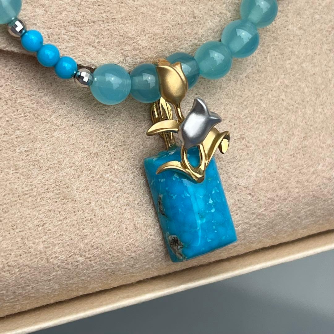 希少品✨ ターコイズペンダント カルドドニー K18 アクセサリー 10 画像3