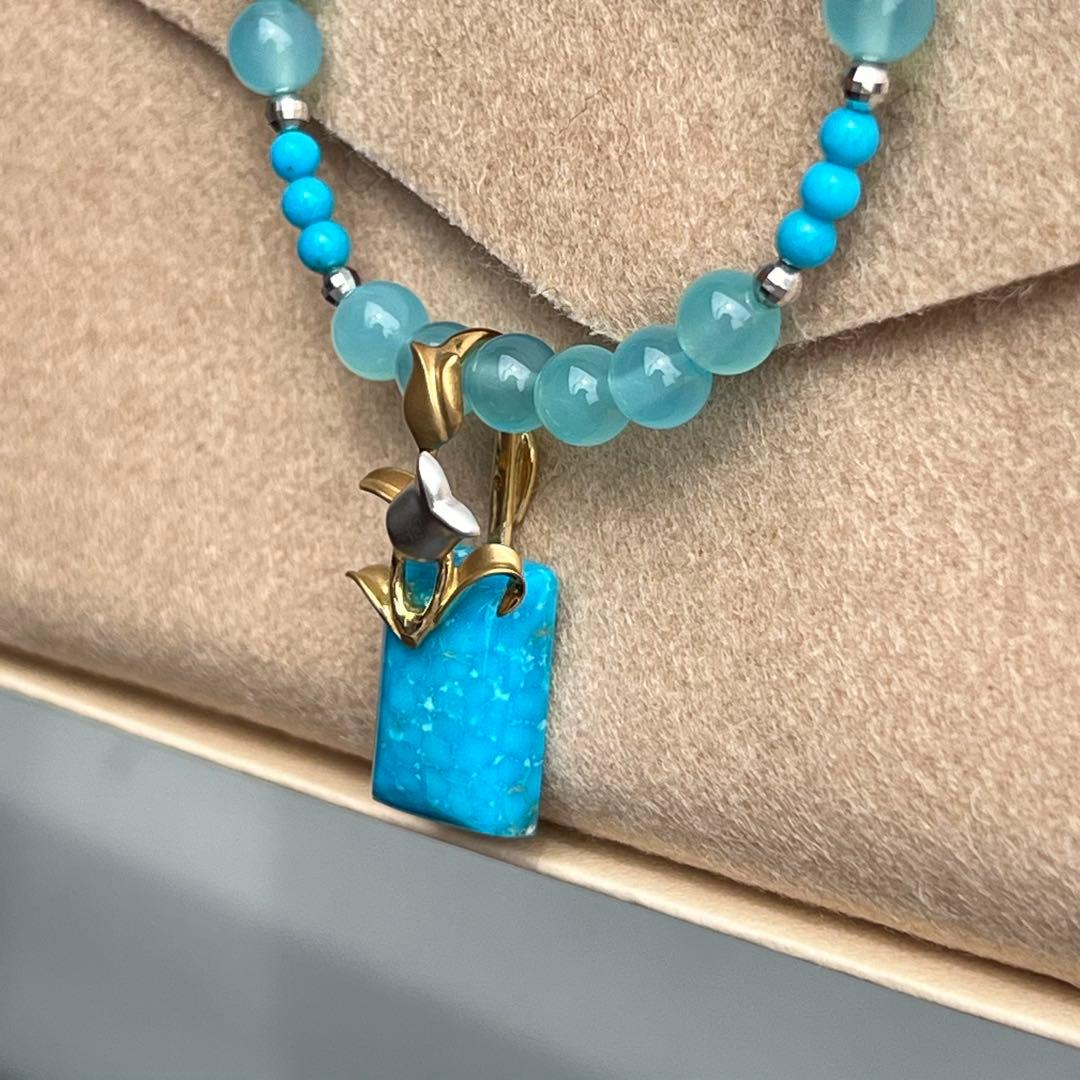 希少品✨ ターコイズペンダント カルドドニー K18 アクセサリー 10 画像4