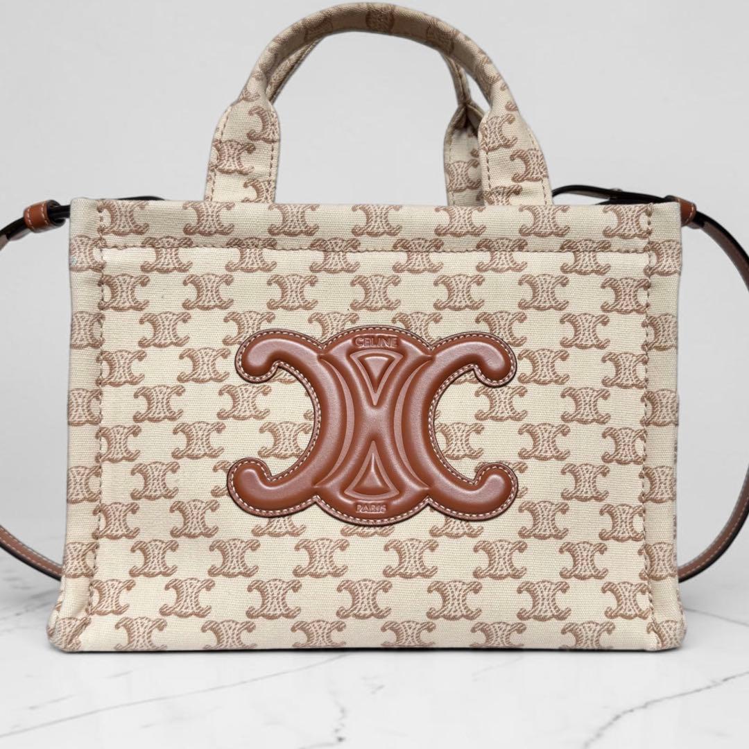 美品 セリーヌ スモール カバ タイス トリオンフ トートバッグ CELINE