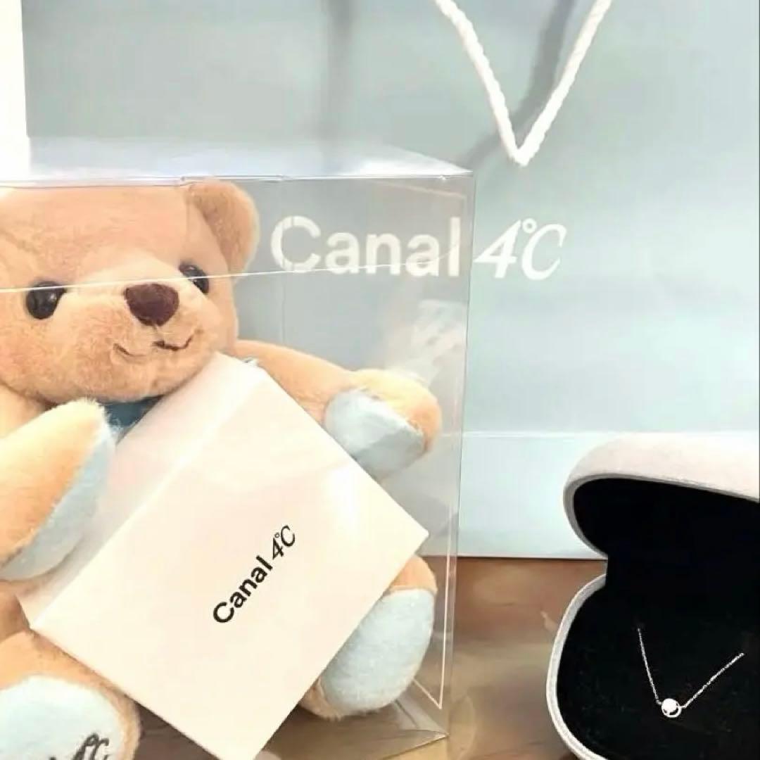 Canal 4℃ ネックレス シルバー 美品 箱付き オルゴールベア付き 画像3