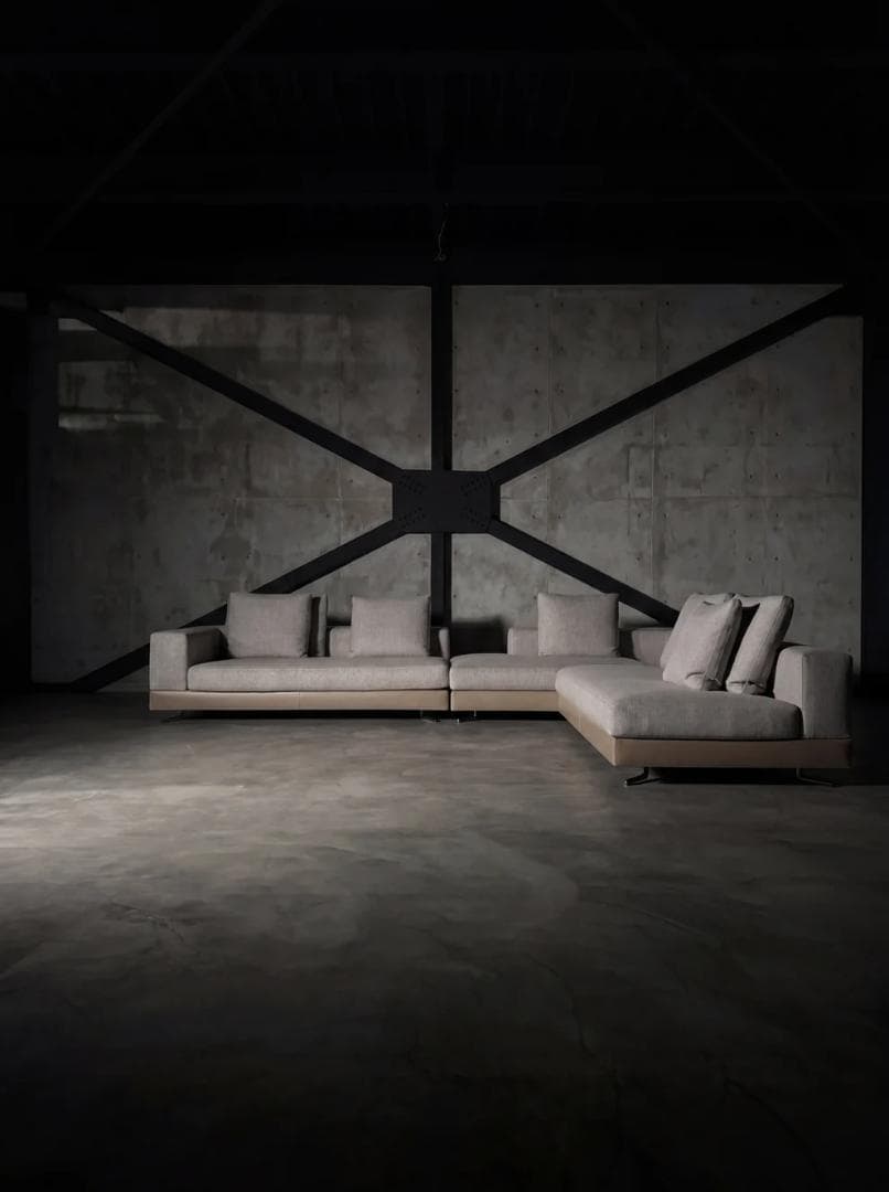 Minotti WHITE SADDLE-HIDE 3点セット