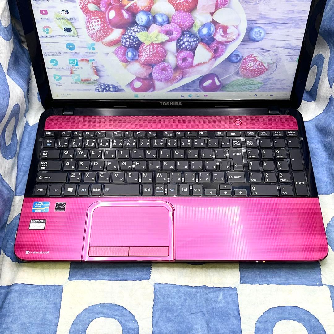 快速SSD240GB☆i7☆可愛いピンクPC♪ブルーレイ＆カメラ付き！Win11 画像4