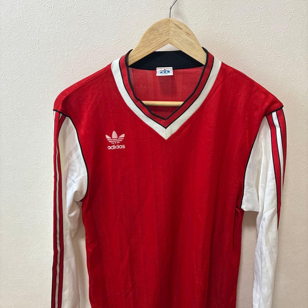 デサント製adidas ヴィンテージ ゲームシャツ 長袖 L