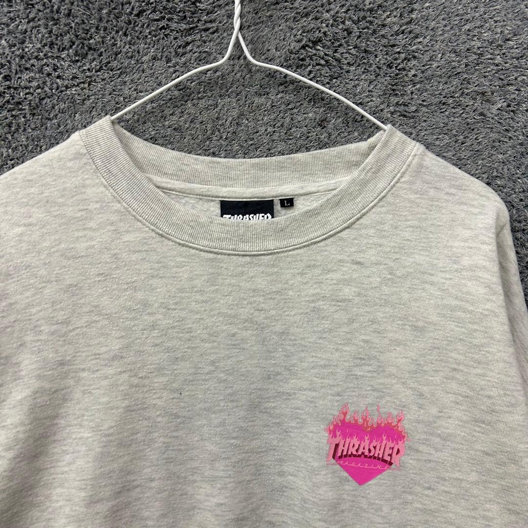 【F90】 THRASHER スウェット サイズL グレー 灰色 画像4