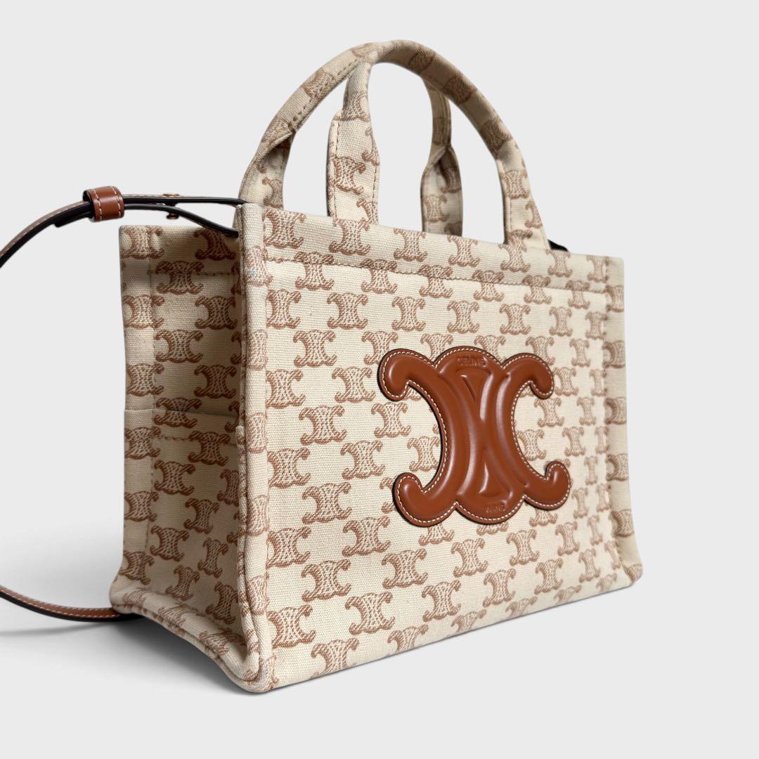美品 セリーヌ スモール カバ タイス トリオンフ トートバッグ CELINE 画像4