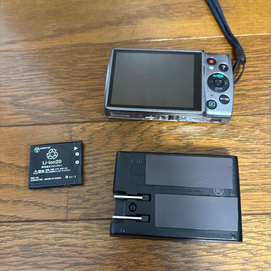 Canon コンパクトデジタルカメラ 16.0 中古 平成レトロ 白 シルバー 画像3