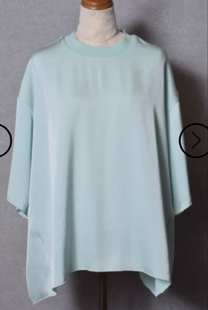美品【HUI】サテンプルオーバー ミント
