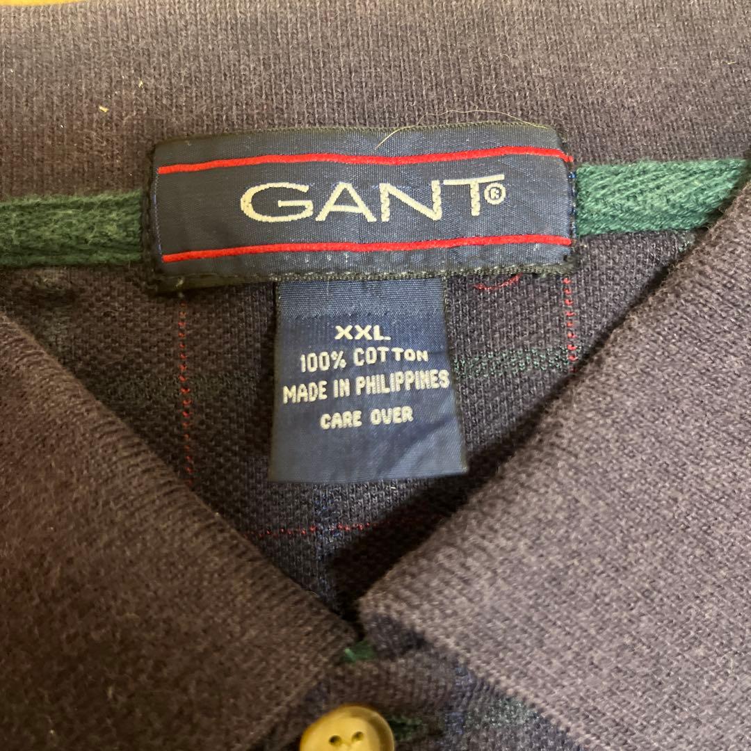 GANT ポロシャツ XXL 大きい ダークネイビー 古着 画像3