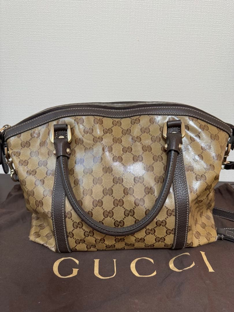 GUCCI グッチ GG柄 ハンドバッグ ショルダーバッグ 2WAY 画像4