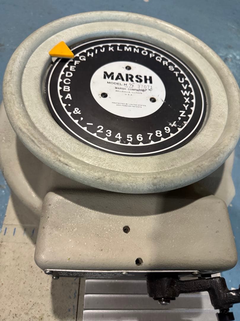 世田谷ベース好きな方 MARSH H 1/2インチ 37071ステンシルマシン 画像2