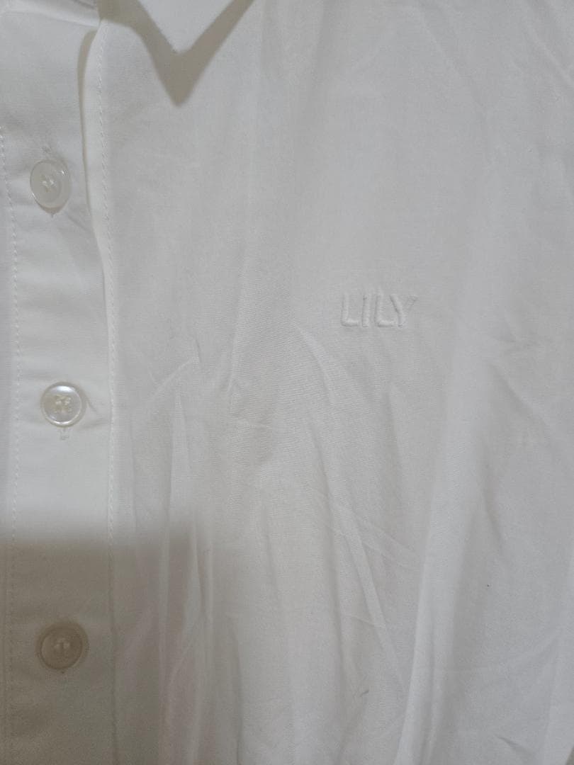 ホイップフリルヘムブラウス 限定カラー ドット lilybrown 画像3