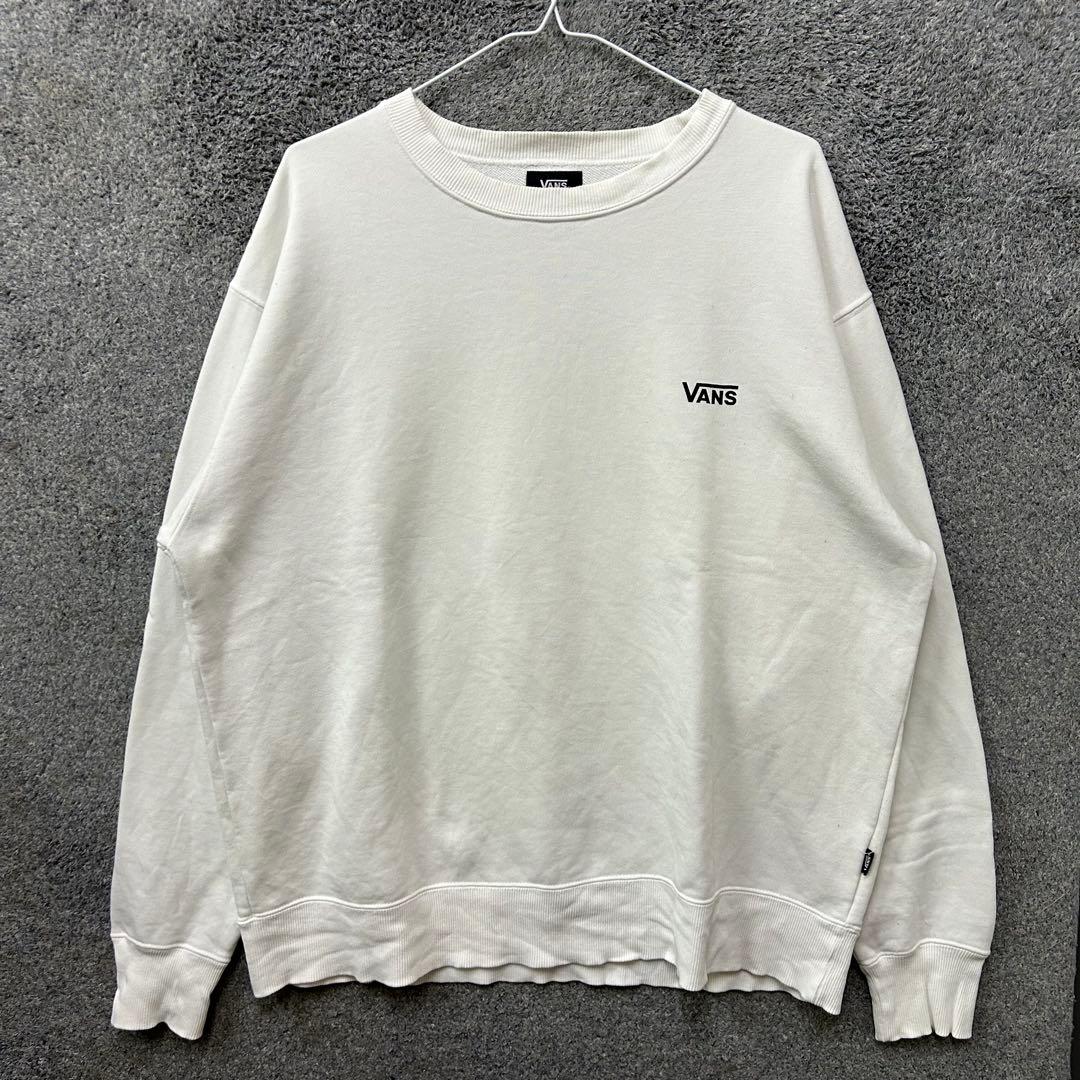 【F80】 VANS スウェット サイズL ホワイト 白