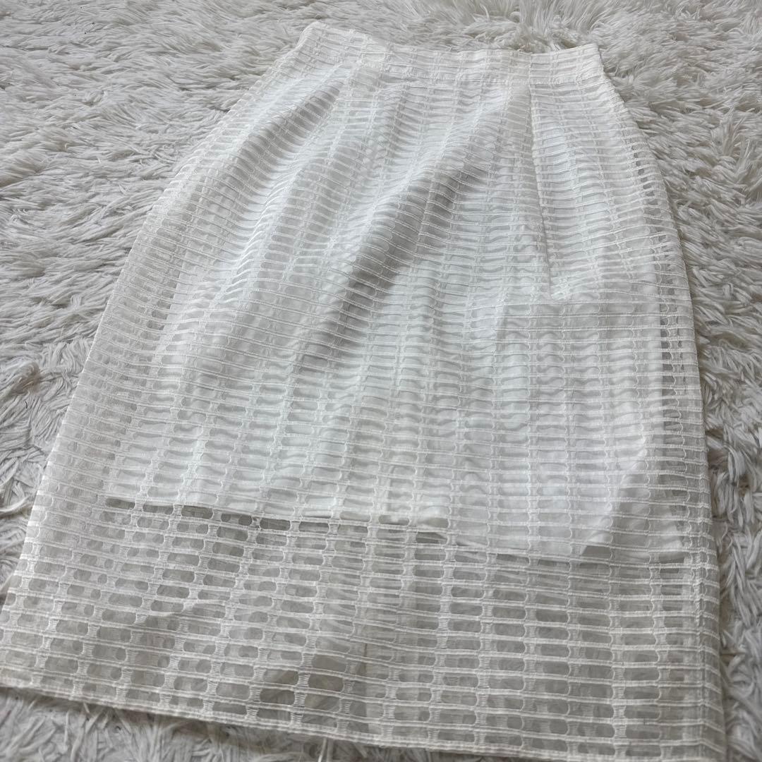 FRAYI.D エンブロイダリータイトスカート サイズ1 ホワイト 刺繍