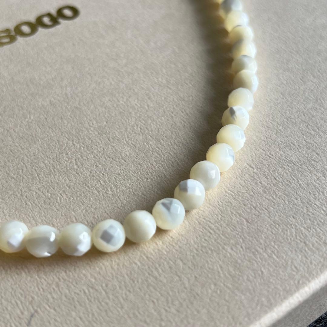 希少品✨ 天然石 マザーオブパール 自然 面カット シルバー アクセサリー 画像2
