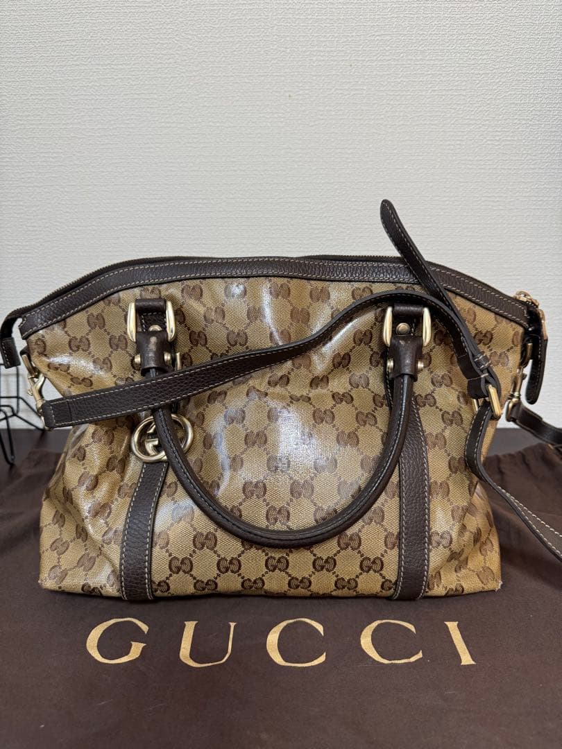 GUCCI グッチ GG柄 ハンドバッグ ショルダーバッグ 2WAY