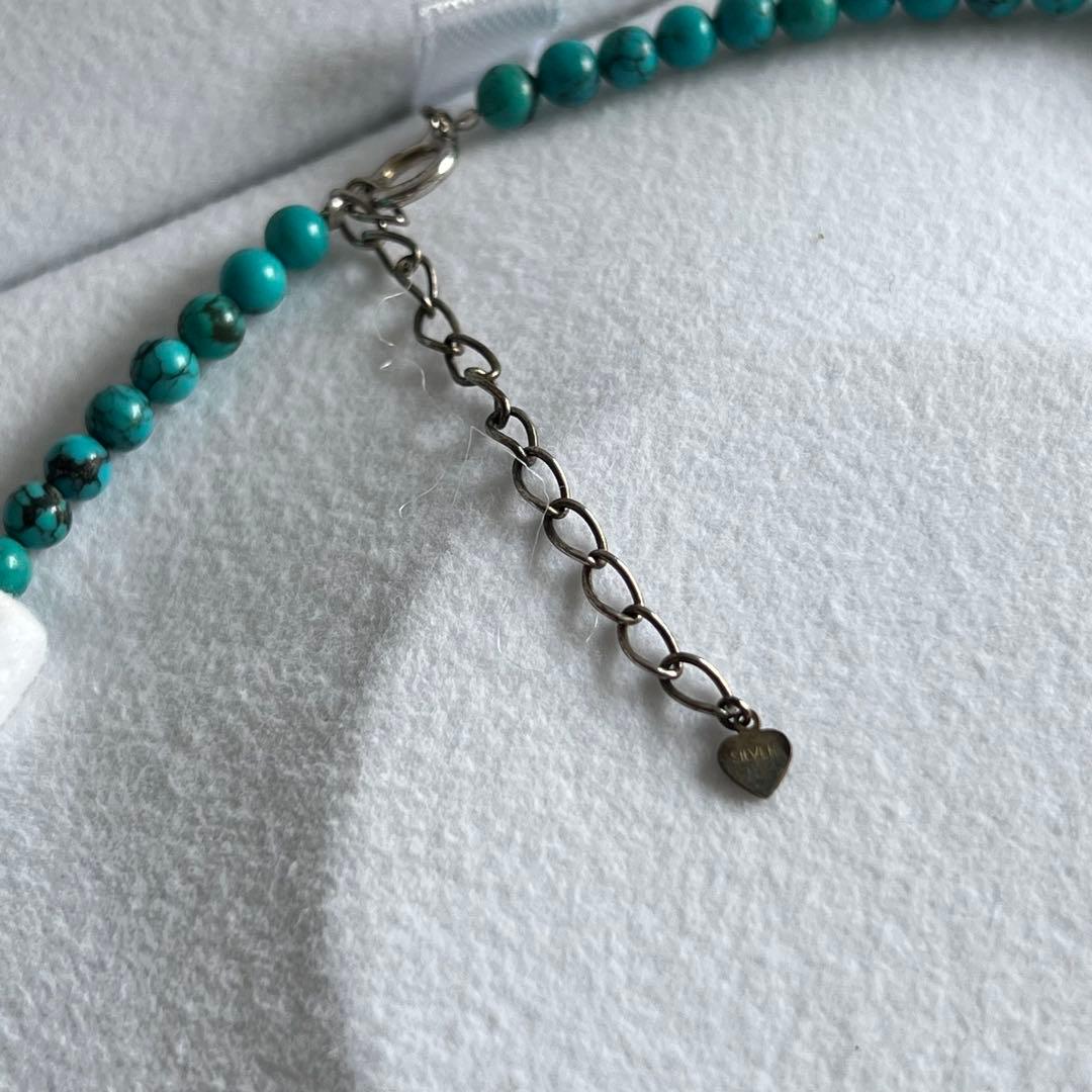 希少品✨極美品！ターコイズ ネックレス イヤリング WGK14 silver 画像3