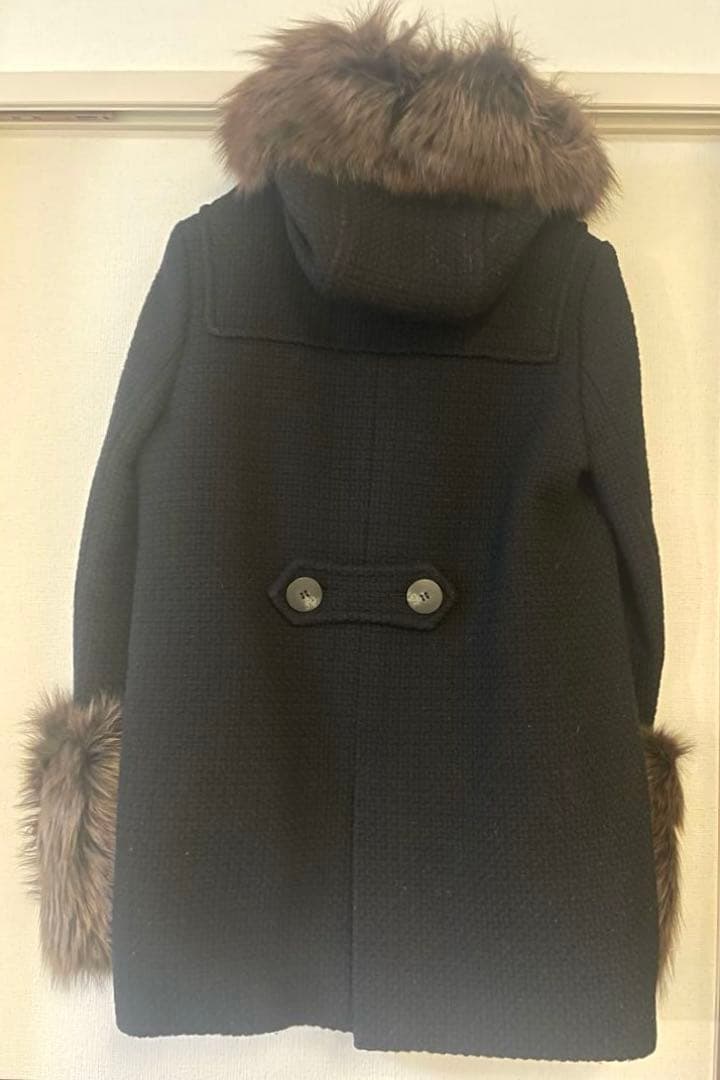 リッチ／arl. リアルフォックスファーダッフルコート黒S 画像2