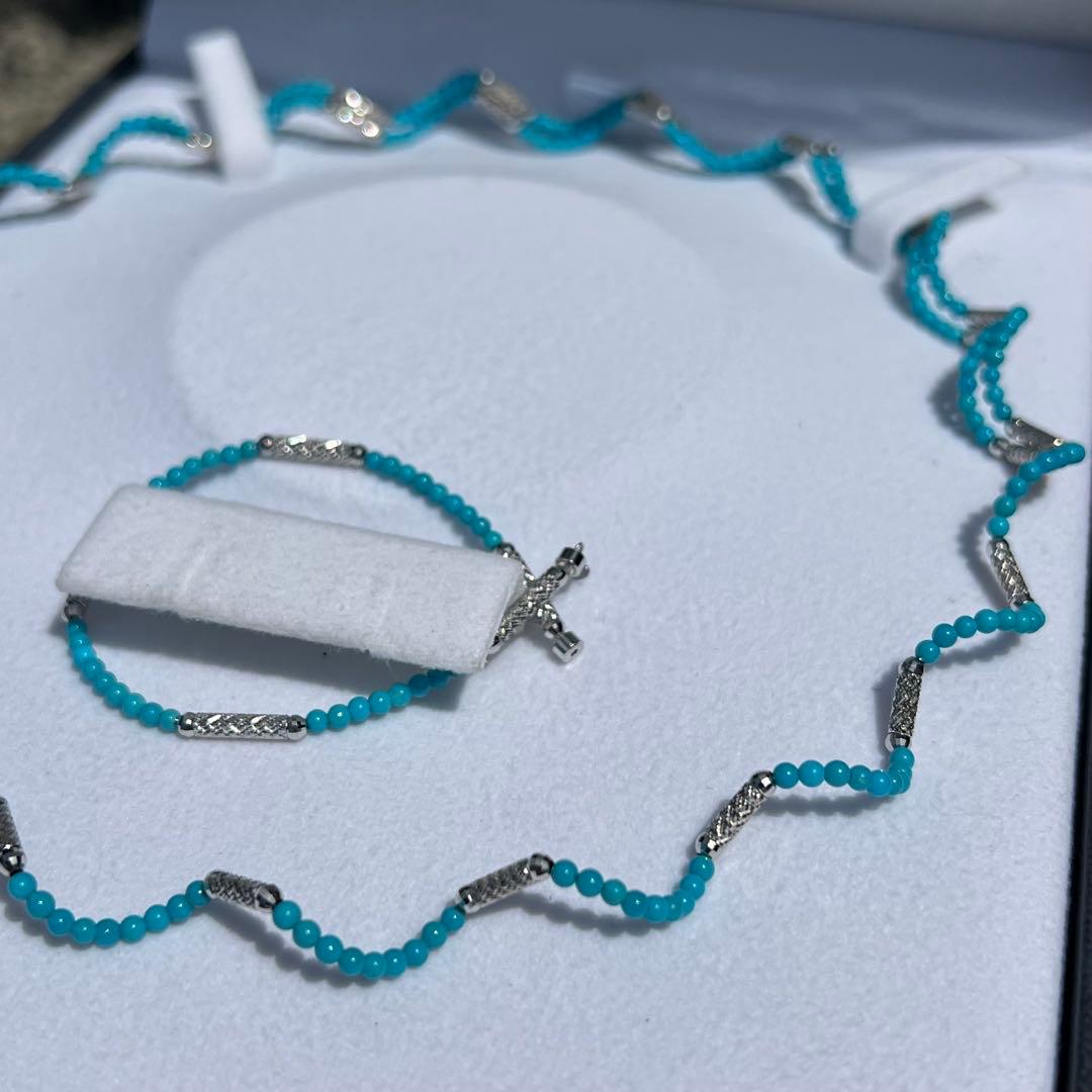 希少品✨極美品！ SOGO トルコ石マグネット ネックレス リング WGK18 画像4