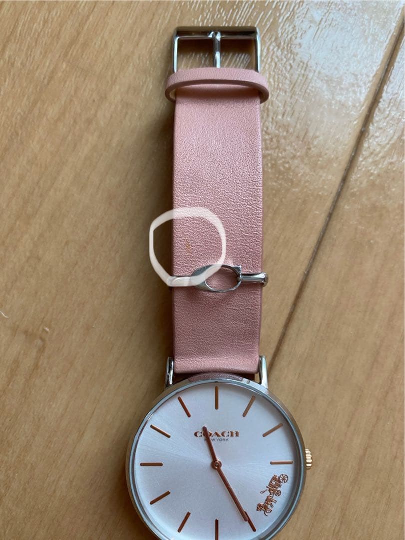COACH 腕時計 ピンクレザーバンド 画像4