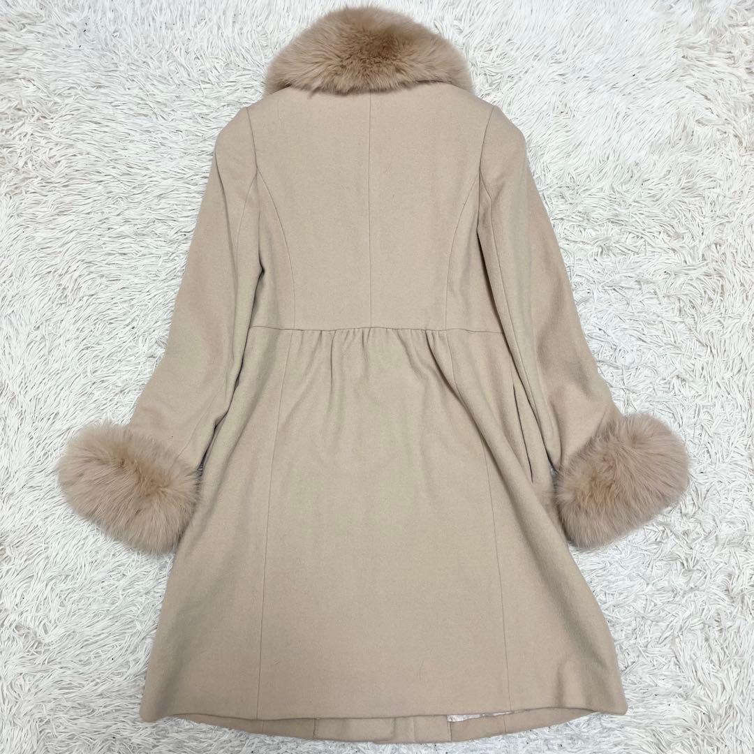 新品✨デビュードフィオレ ロングコート 3way アンゴラ フォックス Aライン 画像3