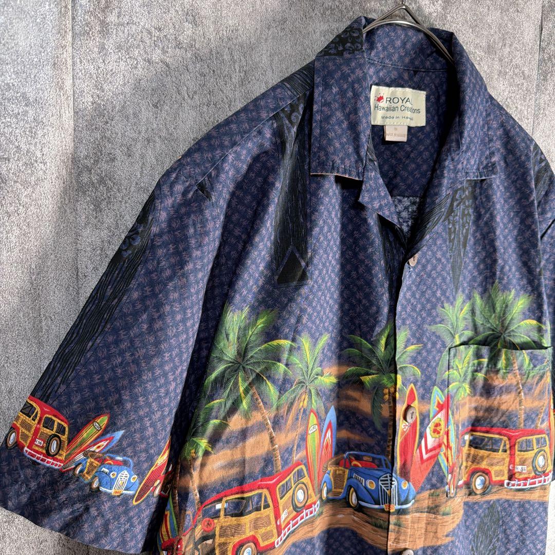 ROYAL Hawaiian Creations アロハシャツ ハワイ製 総柄 画像5