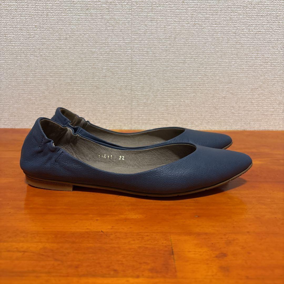 ラボキゴシワークス works レディース フラットシューズ 紺 22cm 画像3