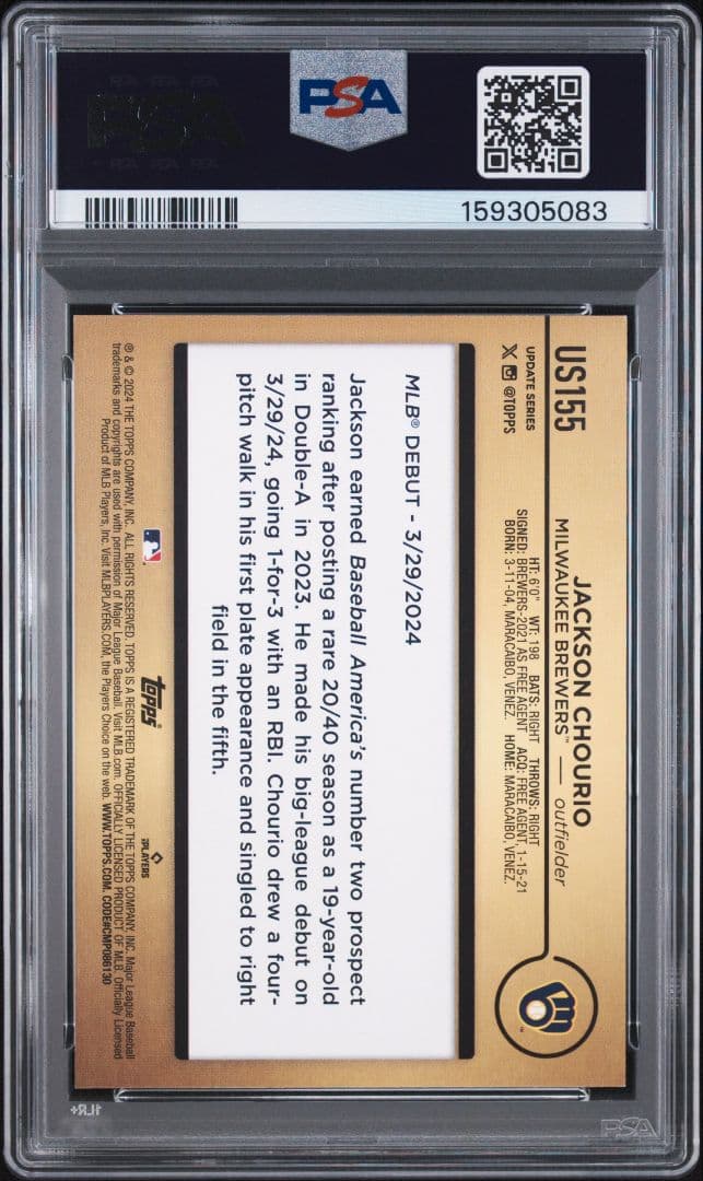 【PSA9】Jackson chourio golden mirror 画像2
