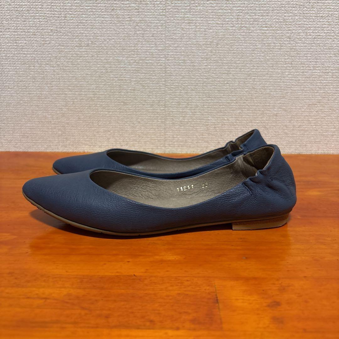 ラボキゴシワークス works レディース フラットシューズ 紺 22cm 画像2