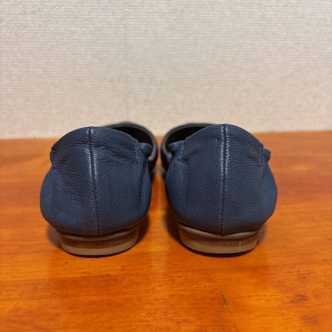 ラボキゴシワークス works レディース フラットシューズ 紺 22cm 画像4