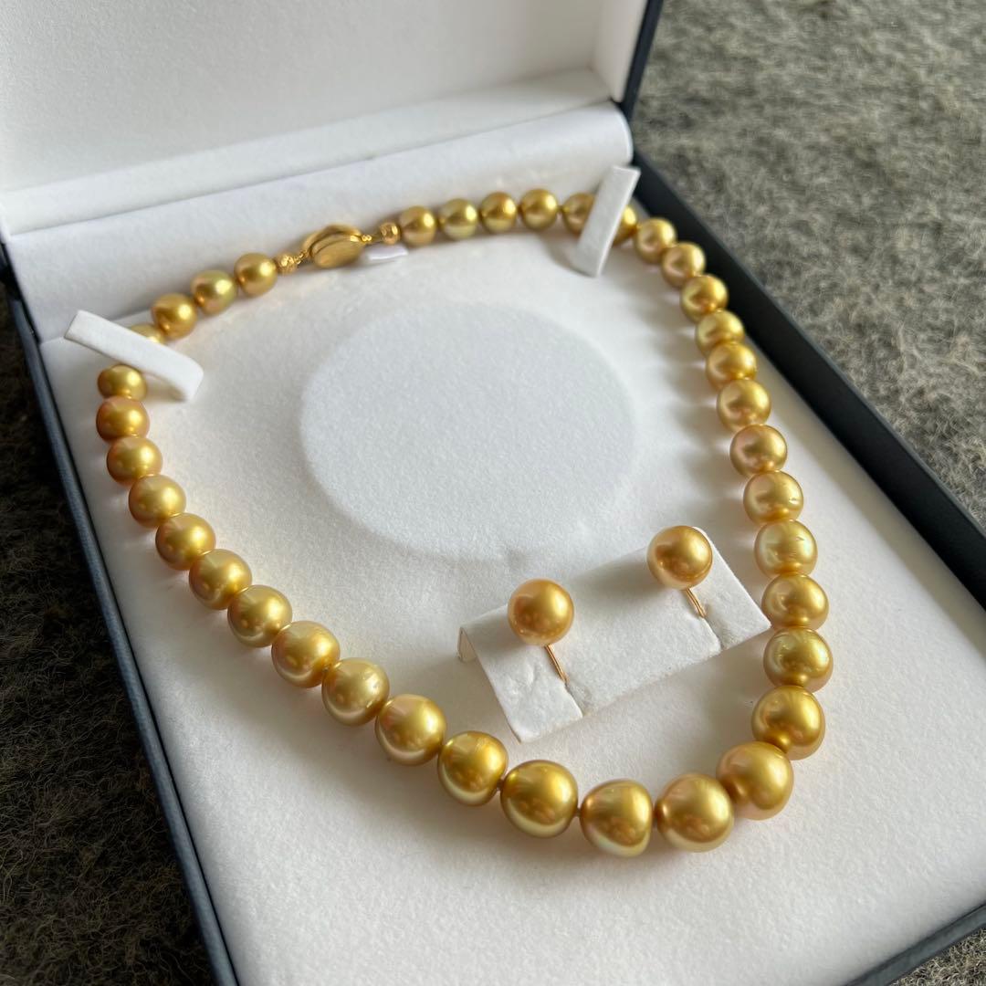 極美品✨ ゴールド 白蝶真珠 ネックレス イヤリングK18 アクセサリー